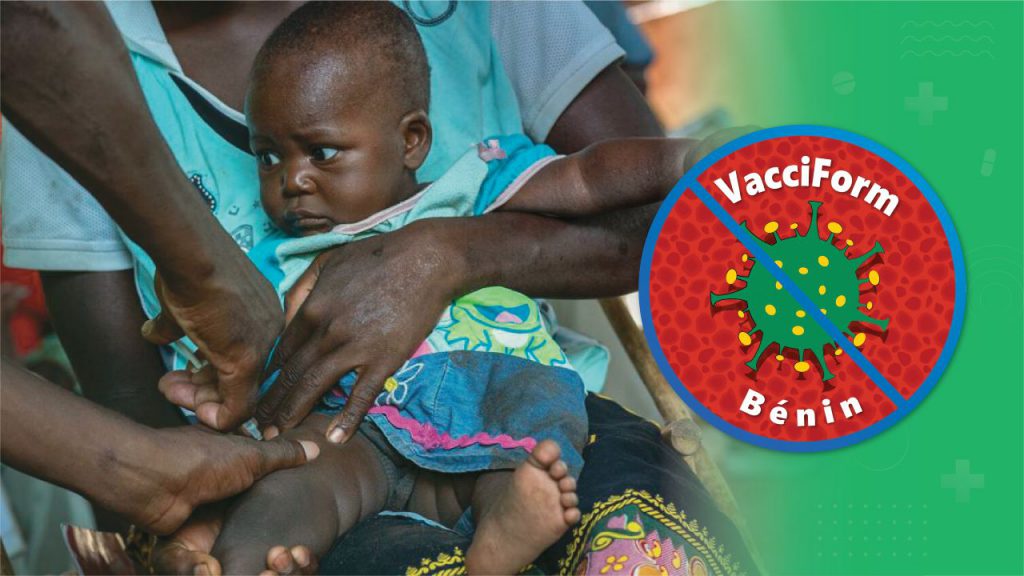 VacciForm - A digital solution developed by GaneshAID - Cover image - A child being vaccinated