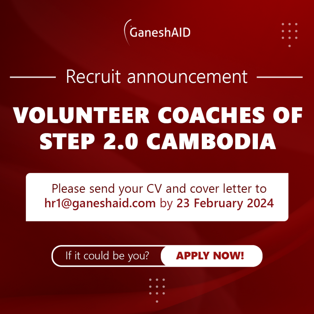 Call for Volunteer Coaches of STEP 2.0 in Cambodia